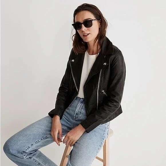 NWOT Madewell Leather Jacket — Medium - Picture 10 of 10